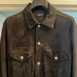 John Elliott Suede Thumper Jacket, Sz 3 Large, Black